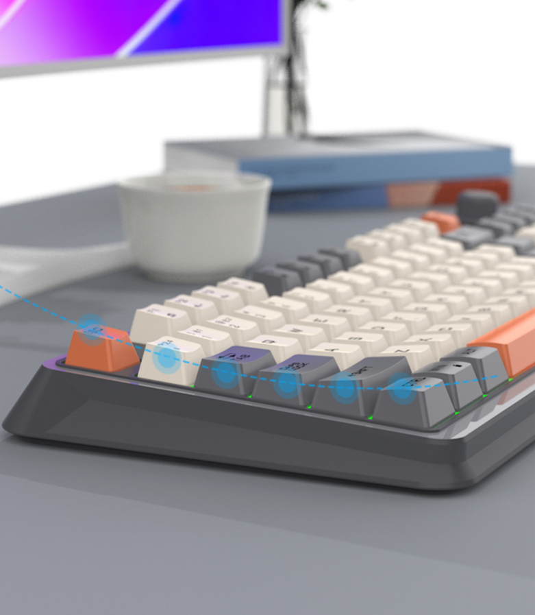 Xuan Yinfu K94 Bluetooth Wireless Dual-Mode Mechanical Feel For Computer Laptop Gaming Office Rechargeable Keyboard_voghion.com