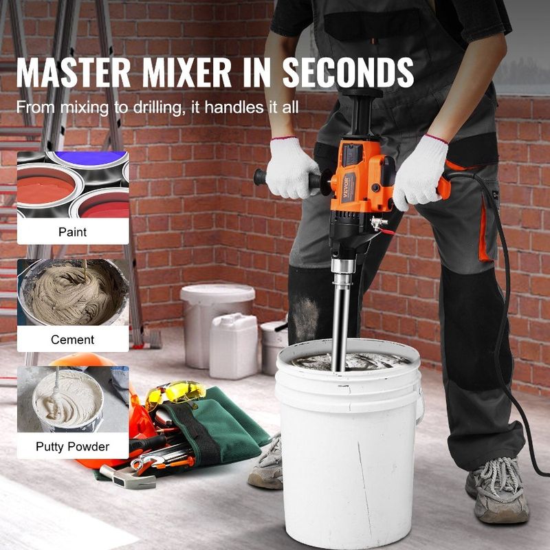Miscelatore per trapano con diametro di 0,86,3 pollici per trapano a carotaggio da 2000 W portatile_voghion.com