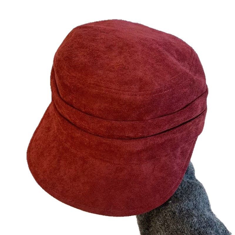 Braun für Frauen 2025 Neuer Stil Gesichtsschlankheits-Vielseitige Baskenmütze Großer Kopfumfang Künstlerhut Trendy_voghion.com