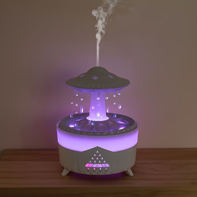 Umidificatore a forma di nuvola con LED colorati - Diffusore di aromi da 350 ml per camera da letto/ufficio_voghion.com