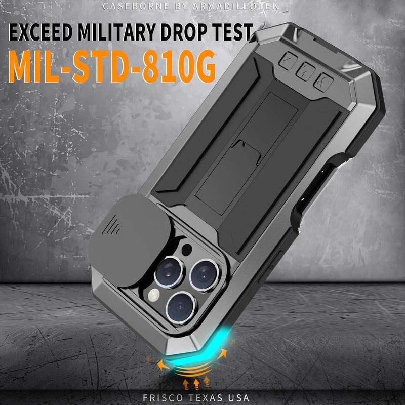 Waterproof Shockproof Aluminum Gorilla Glass Metal Full Case For IPhone 16 Pro Max 15 14 13 Military Cover_voghion.com