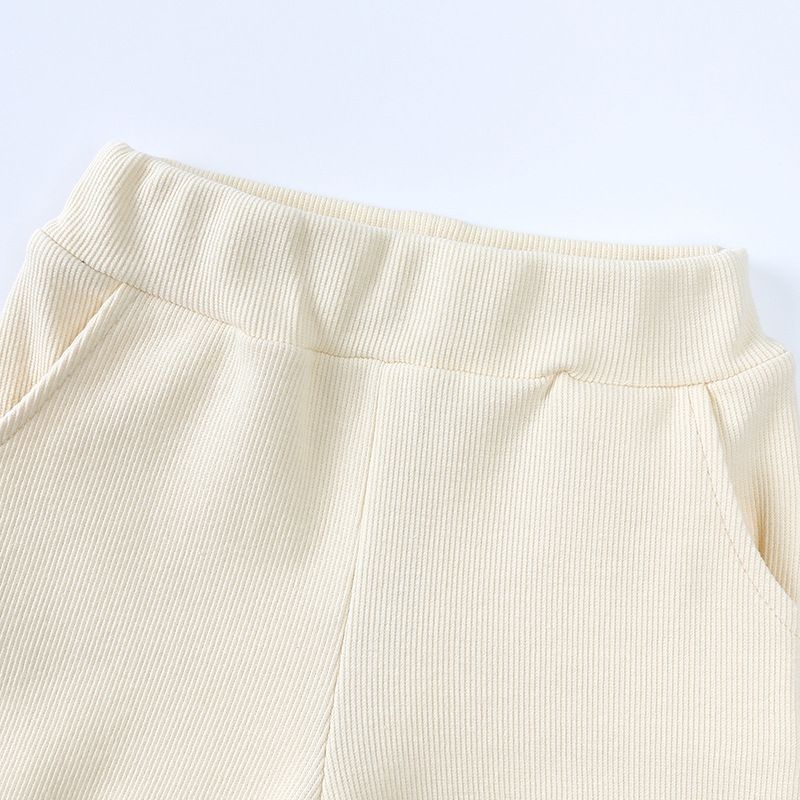 Vêtements pour tout-petits garçons, ensemble deux pièces ample, couleur unie, short à manches courtes pour bébé_voghion.com