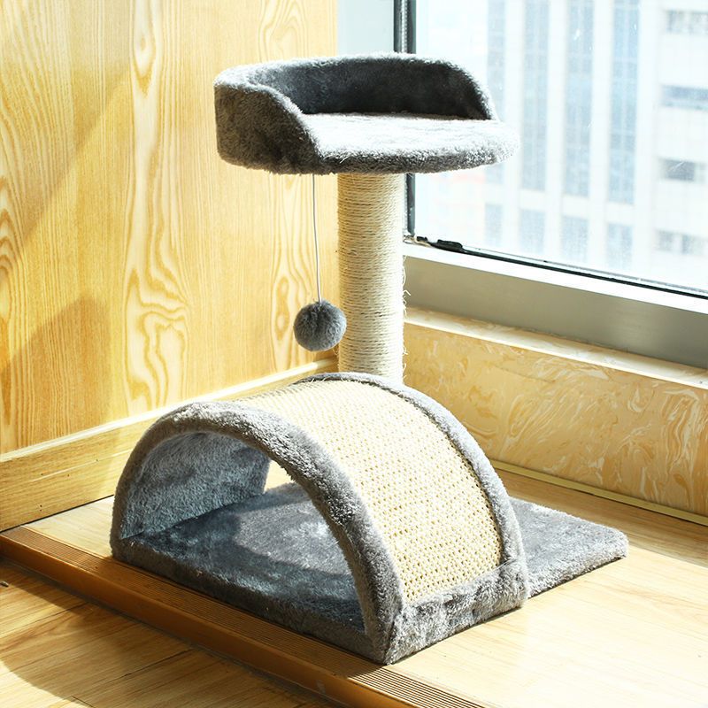 Climbing Frame Large Multi-laer Sisal Post Jumping Platform Bed Integrated To Scratching Board Pet Cat Supplies_voghion.com