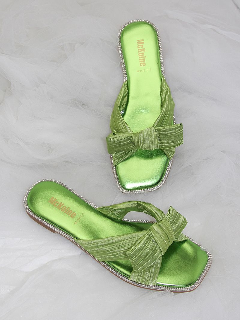 Sandales plates de plage à bordure diamantée, nouvelle tendance_voghion.com