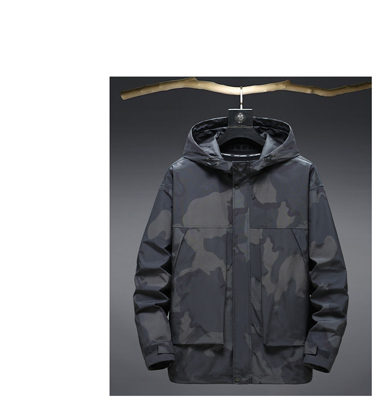 Chaqueta de camuflaje informal de talla grande para hombre, abrigo de trabajo para hombre_voghion.com