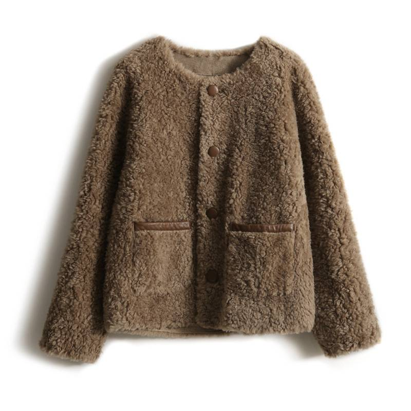 Dameskleding fleece korte jas temperament dame winddichte warme top_voghion.com