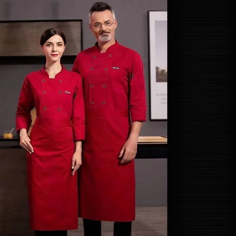 Männerkleeder Kachkleeder Catering Hotel Restaurant Kichenkleeder laang an kuerz ärmelen atmungsaktiv Aarbechtskleeder_voghion.com