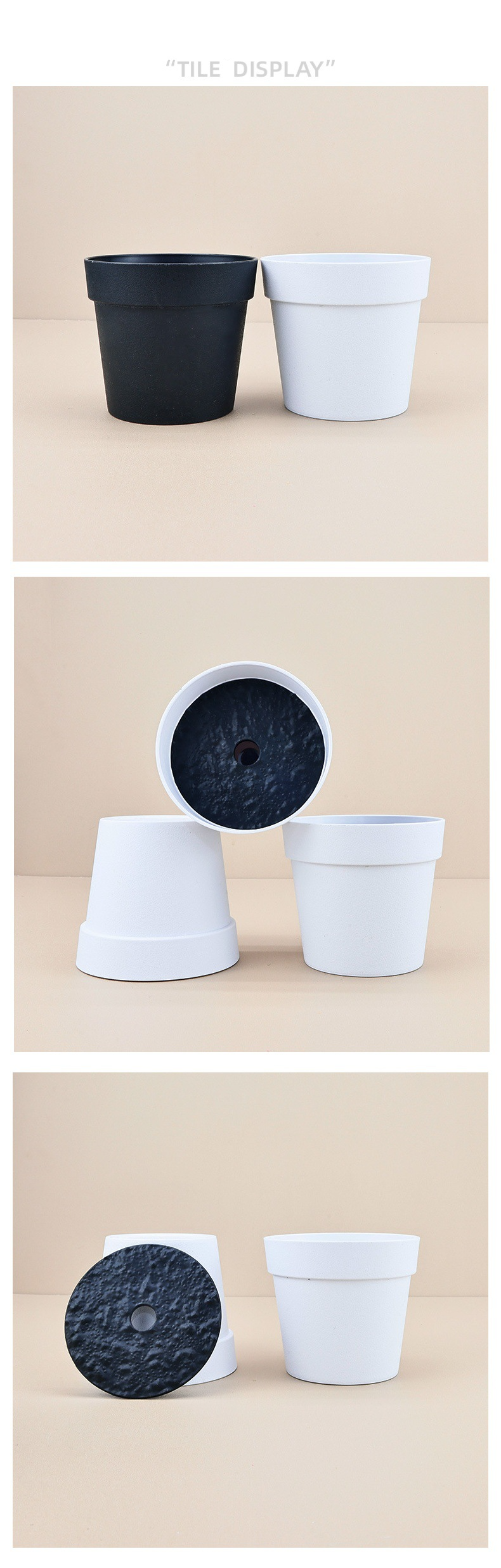 Home Furniture flower pots plastic succulent small flower pots simple large diameter hole free gardening pots_voghion.com