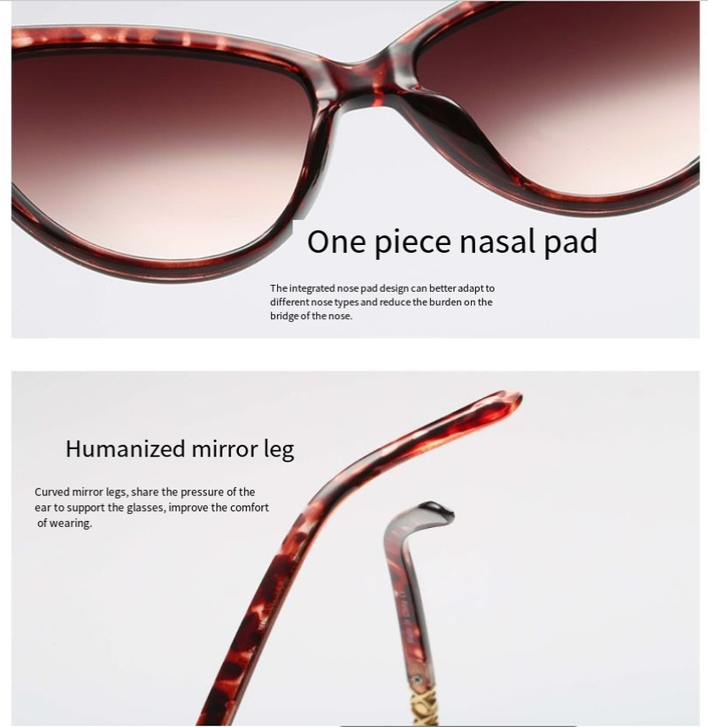 Solglasögon Nya solglasögon kvinnors runda ansikte personlighet Cat Eye Diamond polariserade linser Retro solglasögon 8622_voghion.com