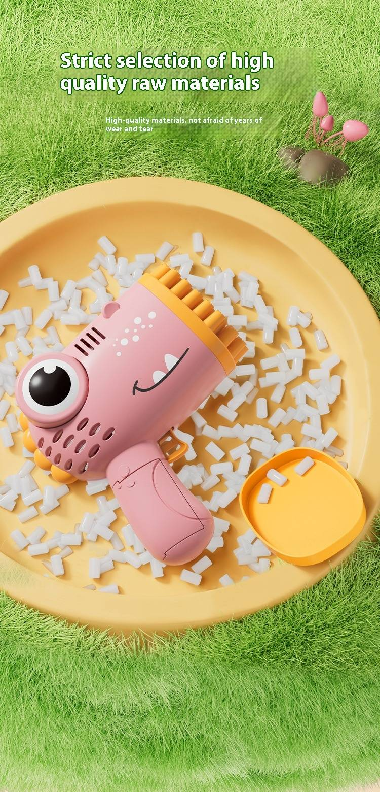 Dinosaurier-Seifenblasenpistole – Elektrische Seifenblasenmaschine mit 40 Löchern für Kinder, wiederaufladbar und handliches Seifenblasenspielzeug für draußen_voghion.com