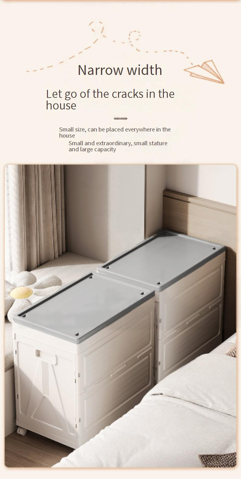 Foldable Storage Box With Lid - Multi-Purpose Organizer For Clothes Toys & Snacks (Space Saving Home Storage Solution)_voghion.com