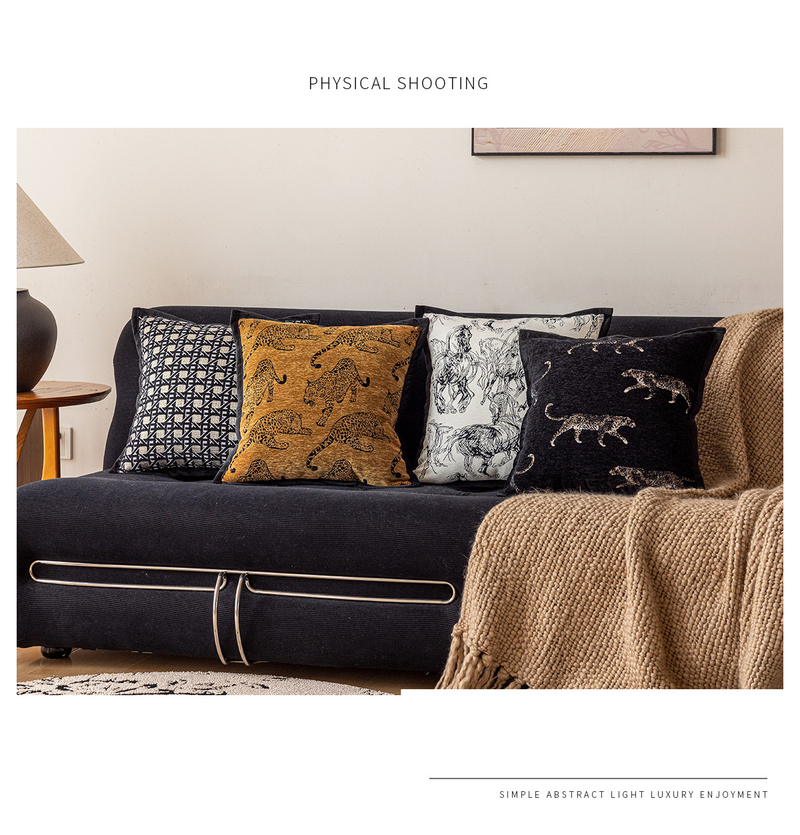 Mid-Century Modern Throw Pillow Covers - Vintage Boho Style For Sofa, Bed & Decor_voghion.com