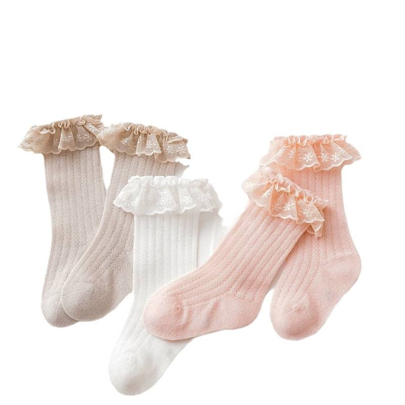 Baby Socken Sommer Dünne Mesh Atmungsaktive Baumwolle Socken Neugeborenen Baby Lose Prinzessin Spitze Kinder_voghion.com