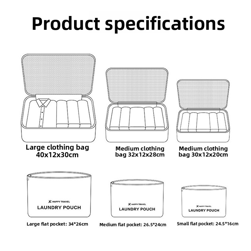 7-Piece Waterproof Travel Organizer Set - Large Capacity Packing Cubes For Clothes Shoes & Electronics (Compression Multi-Purpose Durable Foldable)_voghion.com