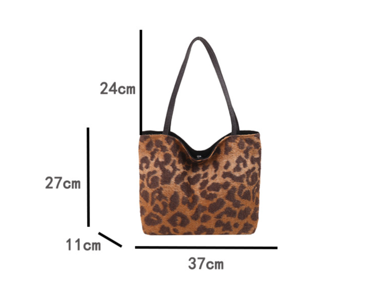 Women's Bags Fashionable All Match Leopard Print Underarm Bag Large Capacity Hand Held All Match Tote Bag_voghion.com