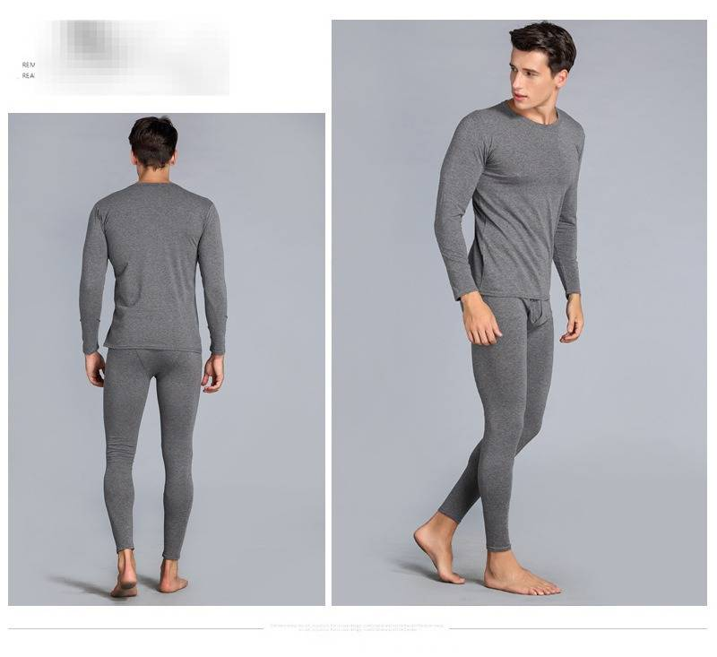 Ensemble de sous-vêtements thermiques en coton lycra pour hommes et femmes - Couche de base douce, respirante et extensible pour un confort tout au long de la journée_voghion.com