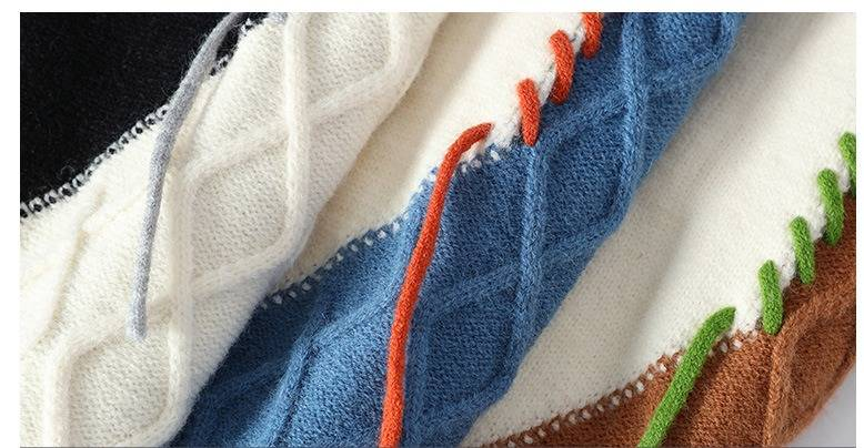 Maglione largo da uomo, casual, con scollo rotondo, autunno inverno, nuovo_voghion.com