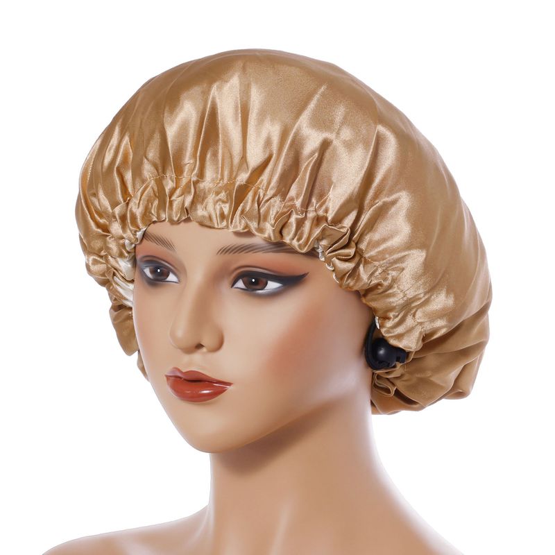 Postpartum Satin Nightcap - Double Layer Hair Protection With Adjustable Buckle For New Mothers_voghion.com