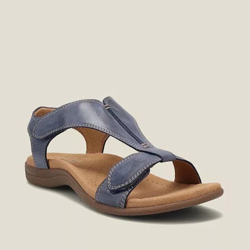2025 New Large Roman Women's Flat Arch Velcro Casual Beach Sandals_voghion.com