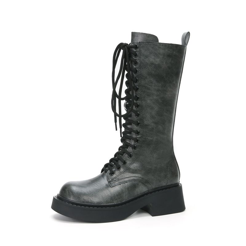 【Top Version】Vintage Chunky Martin For Women 2025 New Autumn Winter Thick-Soled Work Boots_voghion.com
