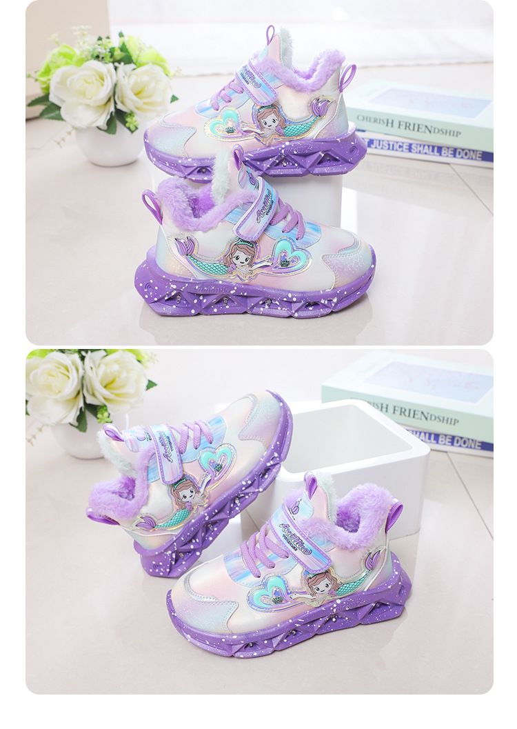 Children with light sneaker 2024 spring and autumn mesh breathable children's shoes medium and small children Princess lightweight casual shoes_voghion.com