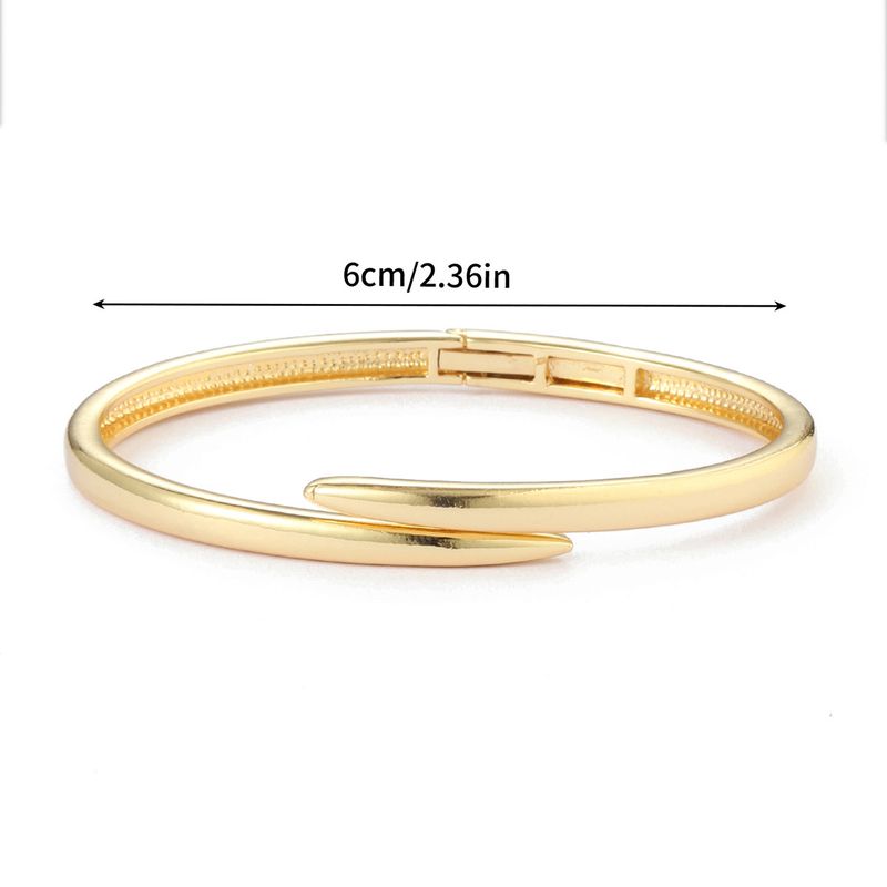 Nuovo braccialetto di nicchia in versione lucida unica con coda di serpente per donna, design a molla in lega, stile semplice e ultrasottile, versatile_voghion.com