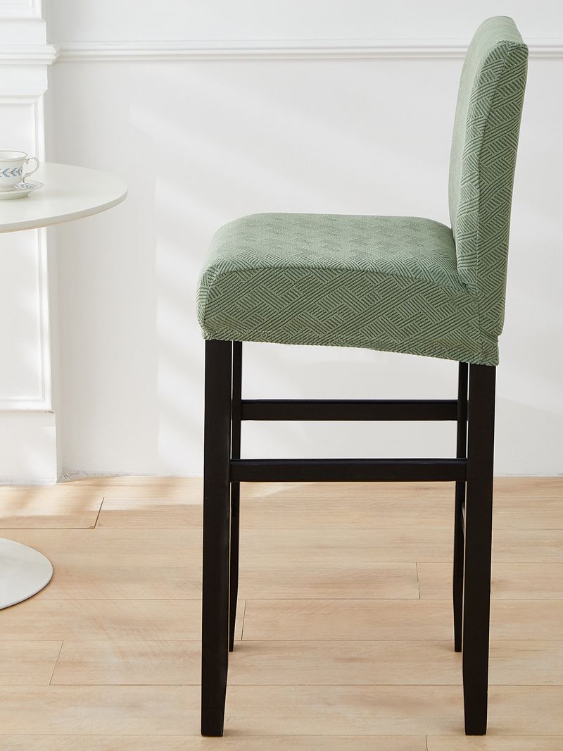 Coprisgabelli da bar geometrici nordici – Coprisgabelli elastici in poliestere per sedie da bancone e da ufficio (design a Z, antipolvere e traspiranti)_voghion.com