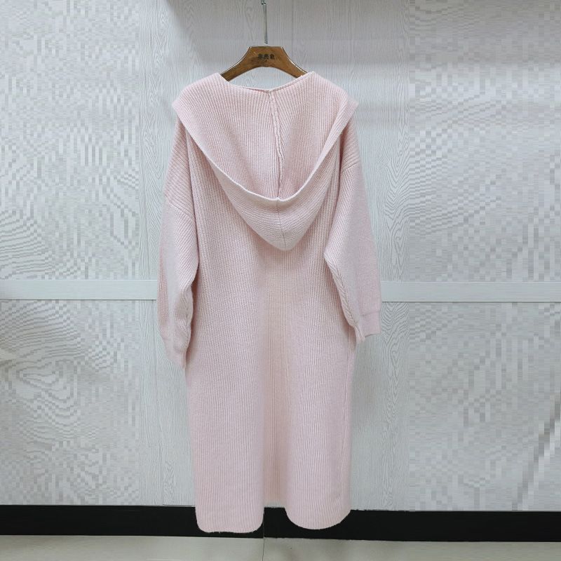 Women's Clothing Oversized Hooded Knit Cardigan - Longline Cozy Soft Chunky Sweater Coat For Fall Winter_voghion.com