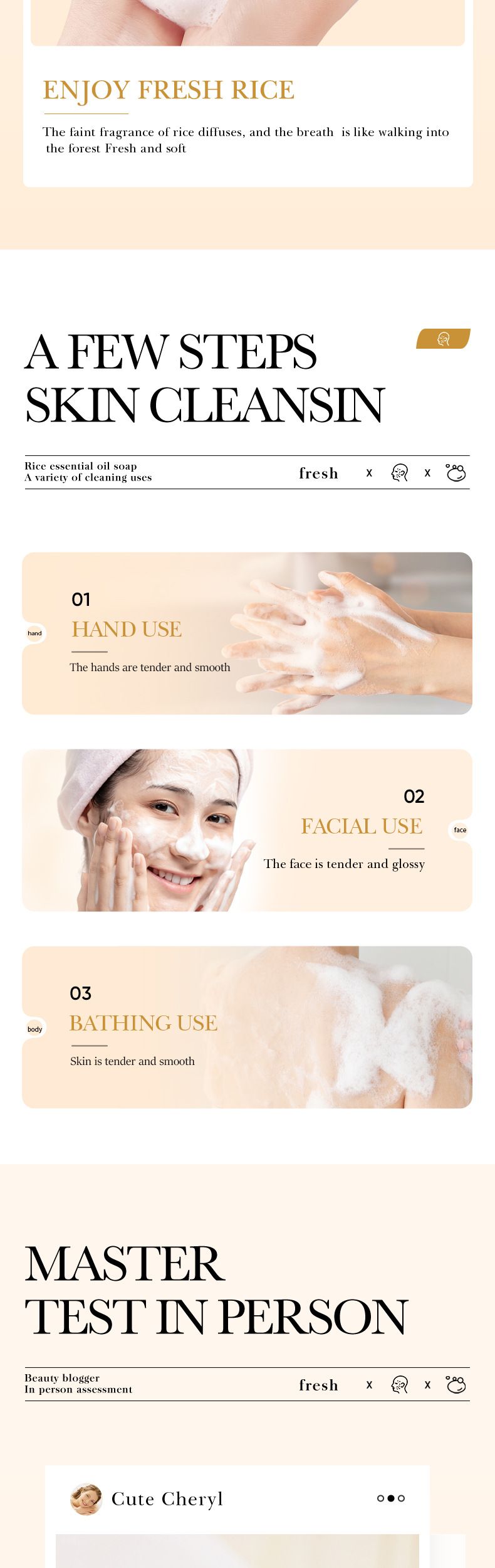 BIOAOUA Rice Puree Soap100g, Bath Oil Control, Face Wash, Bath Soap, Essential Oil Handmade Soap_voghion.com
