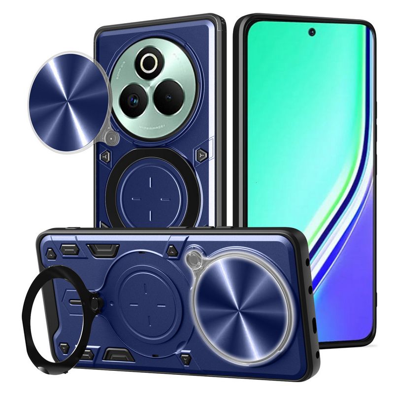 Metalowy pierścień magnetyczny do mocowania kamery w samochodzie, etui ochronne do P3 Realme 14 + 13 12 Pro 12+, obrotowy uchwyt_voghion.com