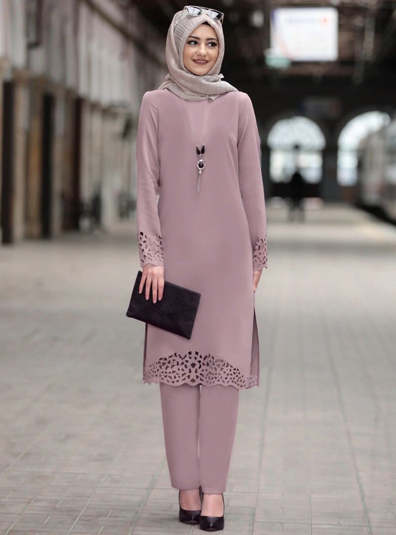 Women's Clothing Abaya Robe Set Burnt Flower Dress Two piece Spring Outfit_voghion.com