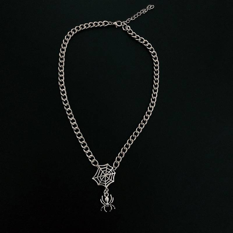 Spider niche design sense clavicle chain personality pendant street necklace cold wind dark temperament for both men and women_voghion.com