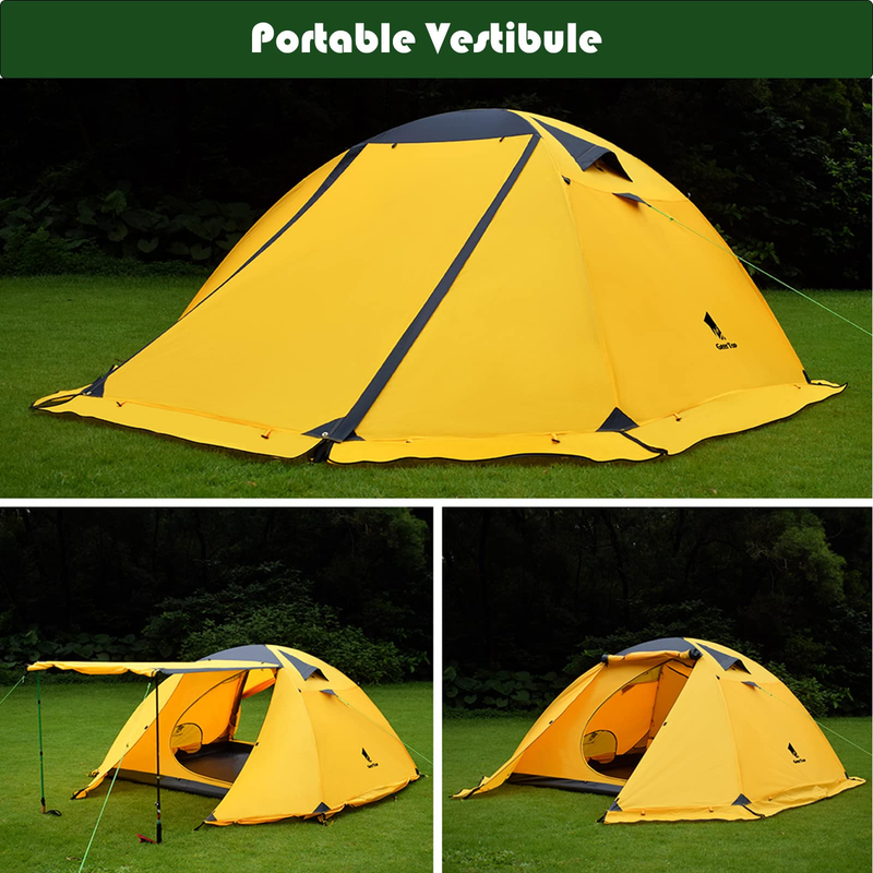 Rucksackzelt für 2 Personen, 1-lagiges Doppelschicht-Design, Oberlicht + Mesh zur Verbesserung der Atmungsaktivität, geeignet für Familiencamping, Wandern, Jagen_voghion.com