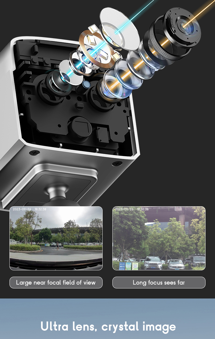 Home Indoor Dual Lens Security Camera Unplugged Wireless WiFi HD Night Vision Mini Camera Support Motion Detection, Two-way Voice Call_voghion.com