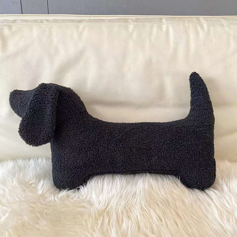 1pc Of Sherpa Dachshund Dog Pillow Cushion, Sofa Decoration Pillow, Four Season Home Decoration, Cute Plush Toy,birthday Gift_voghion.com