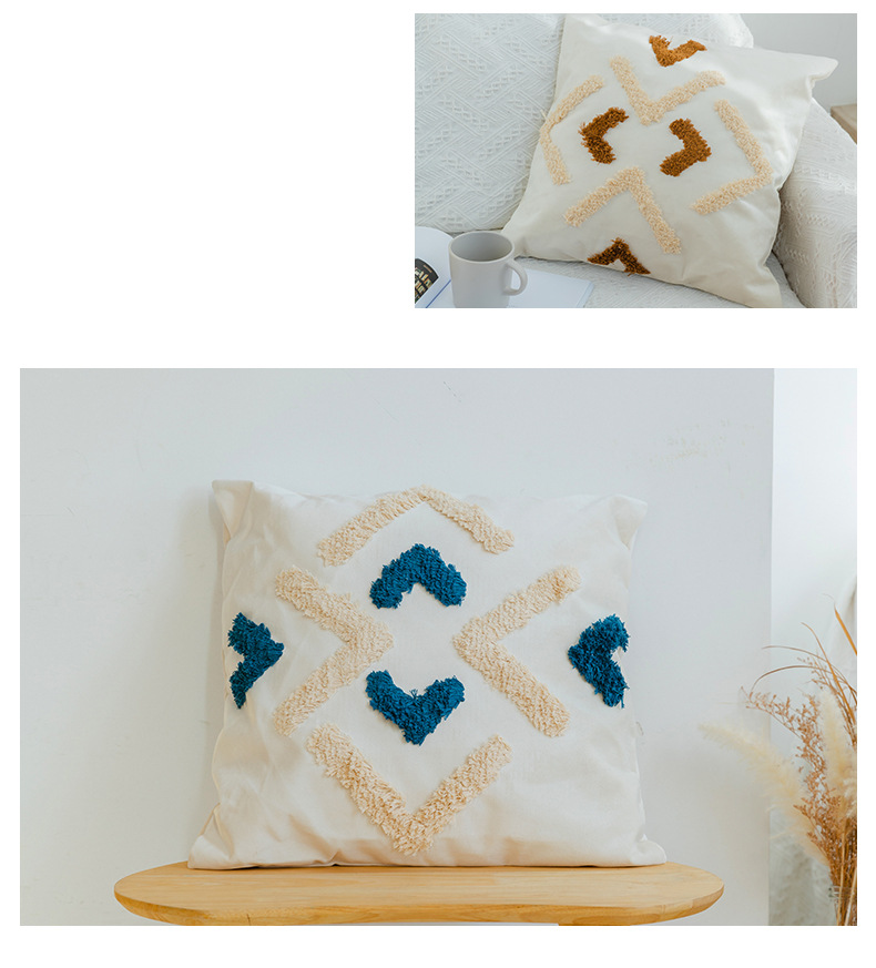 Modern Bracket-Pattern Pillow Cover - Polyester Holland Velvet Cushion Case For Office & Living Room (Nap Support Zipper Closure Easy Care)_voghion.com