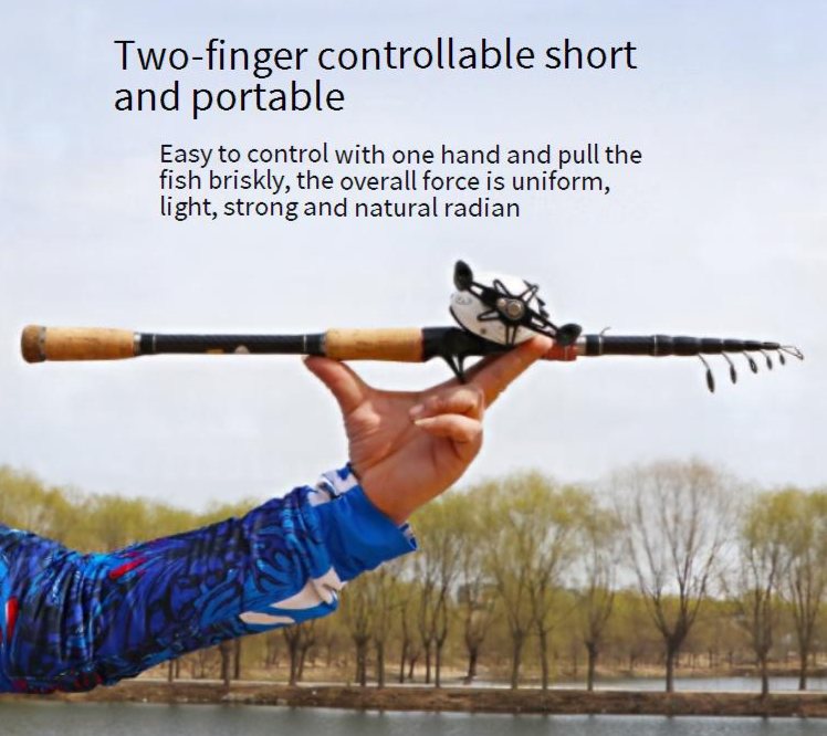 Carbon Telescopic Road Sub-rod Portable Short Section Fishing Rod M Adjustable Light Hard Gun Handle Straight Handle Sea Rod Road Slide Rod_voghion.com