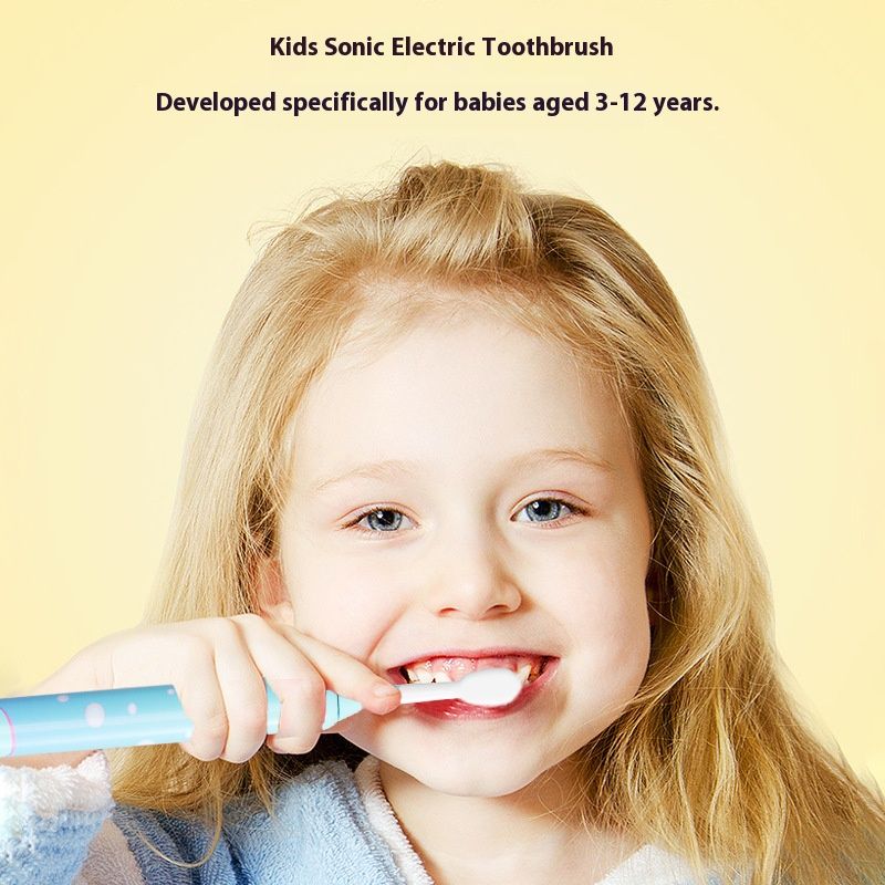 Kids Sonic Electric Toothbrush – 4 Modes, Magnetic Levitation, Ultra-Soft Bristles, 30+ Days Battery, Self-Cleaning & Quiet (36dB), Sky Blue_voghion.com