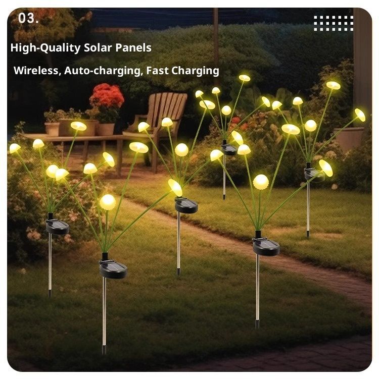 Luci da giardino a LED a forma di medusa alimentate a energia solare: illuminazione decorativa impermeabile per esterni con accensione automatica dal tramonto all'alba e sensore di movimento_voghion.com