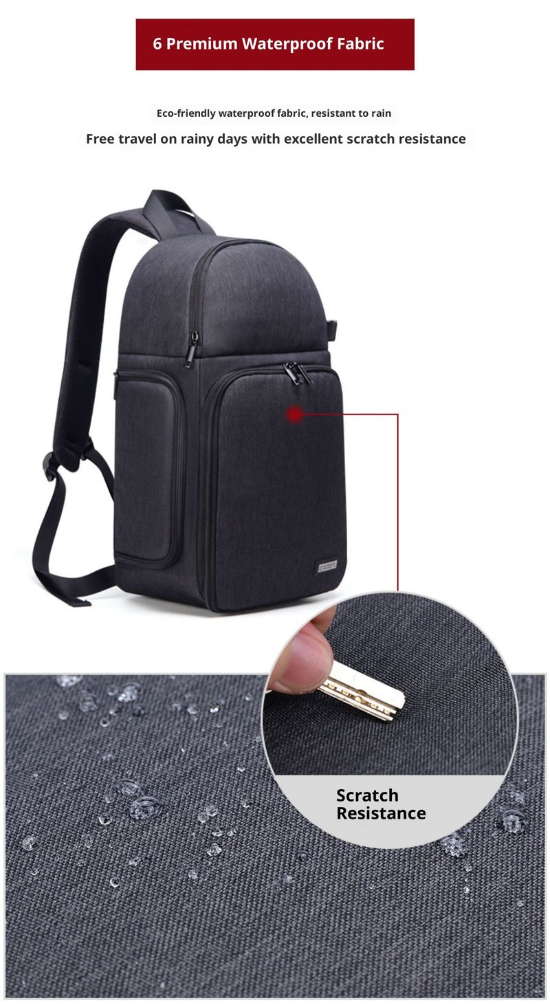 Robuste, wasserdichte Kameratasche für DSLR-Kameras mit verstellbarem Gurt und seitlicher Stativhalterung – leichtes und atmungsaktives Design für Fotografen_voghion.com