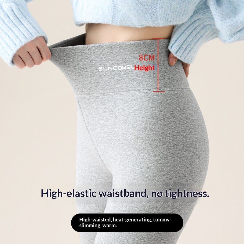 Leggings termici invernali caldi con fodera in pile di alta qualità e pantaloni elasticizzati a vita alta in pile di cammello da 600 g (opzioni da 280 g a 600 g)_voghion.com