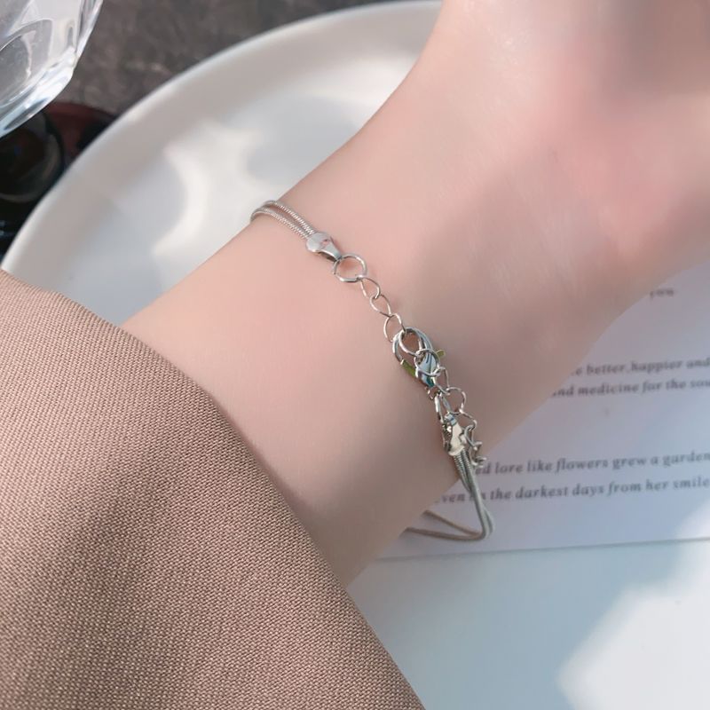 Pulseira de corrente redonda com nó em osso de cobra, moderna e simples, temperamento de celebridade da internet no Instagram, design de nicho_voghion.com