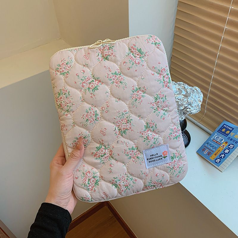 Korean INS Niche Design Heart-shaped Polka Dot Laptop Bag 14inch Notebook 11inch IPad Sleeve_voghion.com