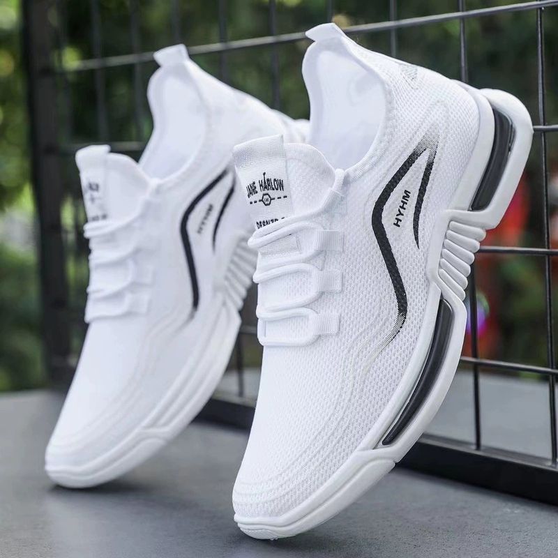 2025 Herren Sommer Neue Sport Bequeme Und Weiße Fliegengewebte Atmungsaktive Freizeitschuhe, Außenhandelsschuhe_voghion.com