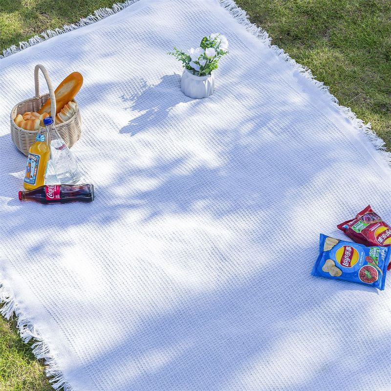 Outdoor Linen Camping Blanket Atmosphere Tablecloth Picnic Car Trunk Mat_voghion.com