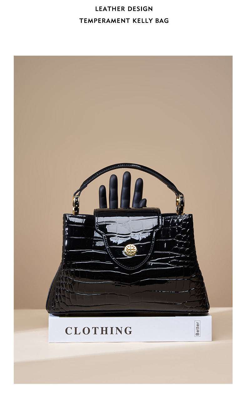 Luxury Cowhide Women's Casual Fashion Solid 2023 Shoulder Zipper New Dinner Handheld Big Bag_voghion.com