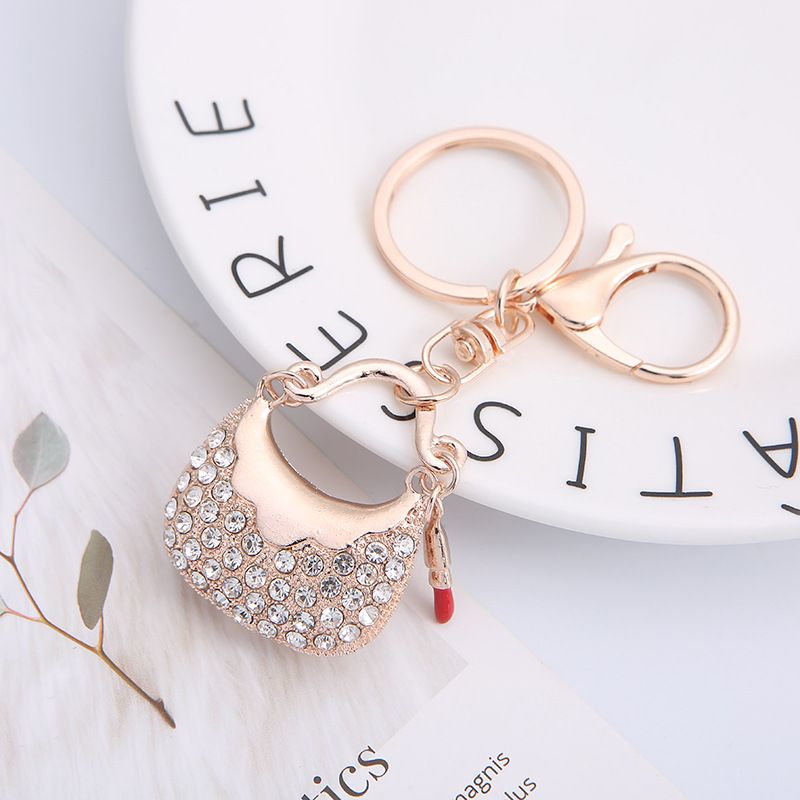 Bag Charms Simple DIY Rhinestone Ladies Bag Car Keychain Exquisite Wallet Key Chain Gift_voghion.com