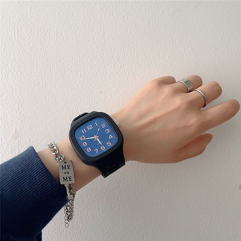 Internet Celebrity Square For Women, Ins Style, College Style Quartz Watch, Student Niche Simple Korean Version_voghion.com