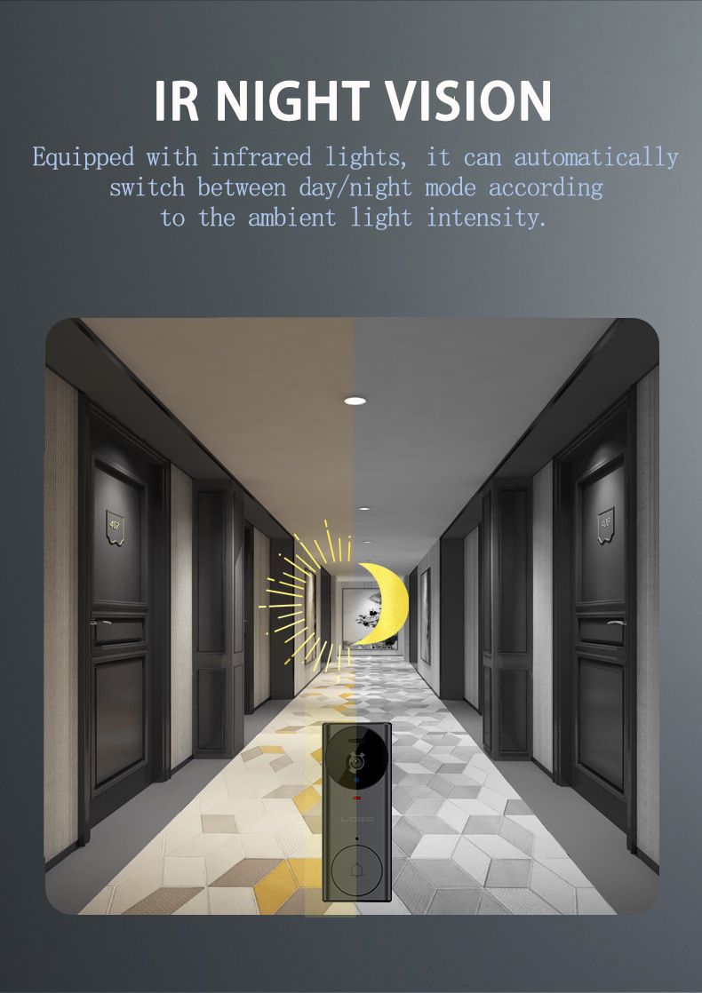M17 dørklokke Hjemmefjernkontroll HD Night Vision Visual Intercom Monitoring Tuya Smart Life New Edition_voghion.com