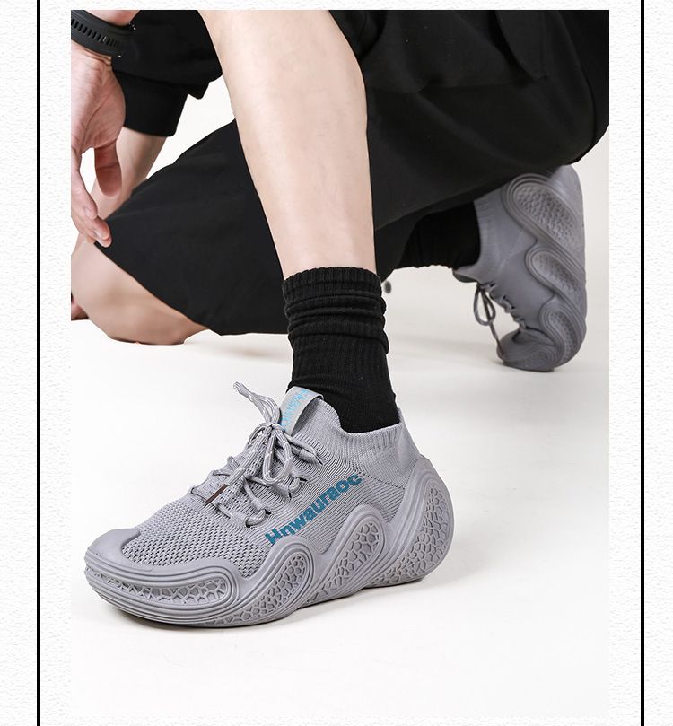 Men's Shoes New Breathable Mesh Flying Woven Coconut Shoes Student Couple Cross Border Casual Versatile Sports Shoes_voghion.com